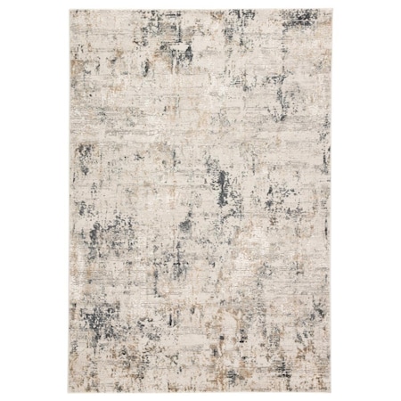 Jaipur Living Cassia Abstract Power Loomed Area RugGray & Gold 10 x 14 ft. RUG142975